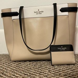 Kate Spade Staci Colorblock Laptop Tote & Matching Bifold Wallet